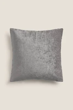 Textura Almofadas-Capa travesseiro veludo algodão 30 x 50 cm. cinzento