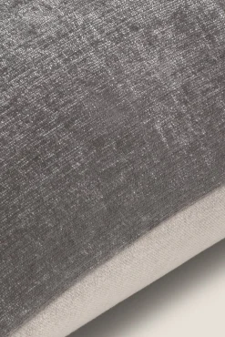 Textura Almofadas-Capa travesseiro veludo algodão 30 x 50 cm. cinzento