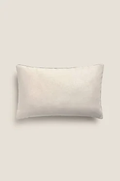 Textura Almofadas-Capa travesseiro veludo algodão 30 x 50 cm. cinzento