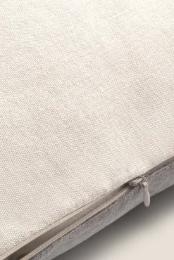 Textura Almofadas-Capa travesseiro veludo algodão 30 x 50 cm. cinzento