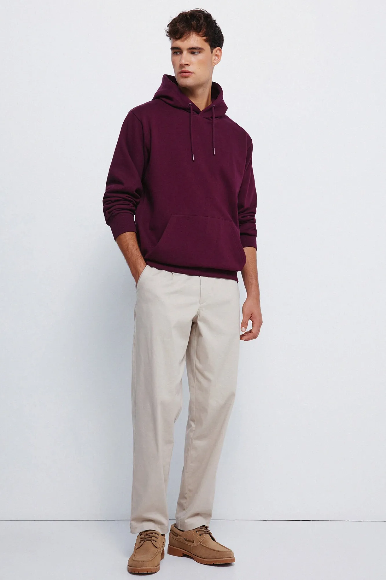 Springfield Sweatshirts-Capuz básico com sweatshirt estampado