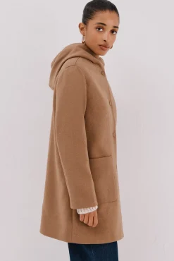 Cortefiel Casacos-capuz com Sobretudo Tostado