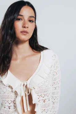 Springfield Camisolas-Cardigan com babados branco