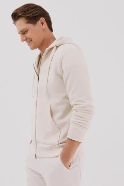 Cortefiel Camisolas-Cardigan com capuz Ecru