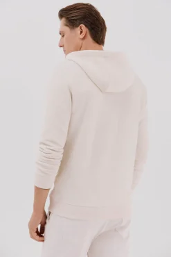 Cortefiel Camisolas-Cardigan com capuz Ecru