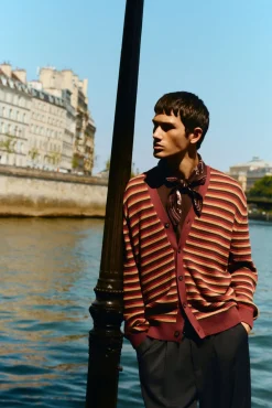 Springfield Camisolas-Cardigan com casaco de malha em botões vermelho