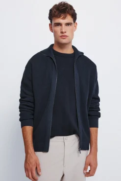 Springfield Camisolas-Cardigan com casaco de malha azul