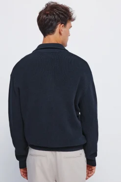 Springfield Camisolas-Cardigan com casaco de malha azul