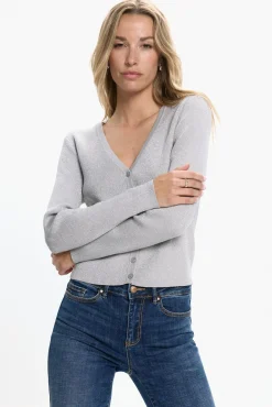 Vero Moda Camisolas-Cardigan com detalhes em lurex Cinzento