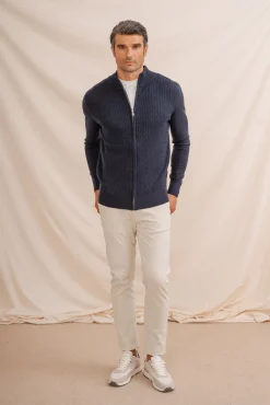 Celopman Camisolas-Cardigan com nó azul