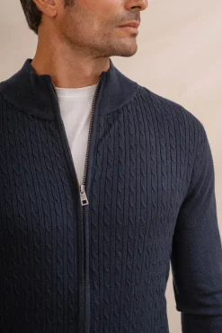 Celopman Camisolas-Cardigan com nó azul