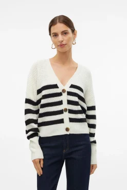 Vero Moda Camisolas-Cardigan de botões de manga comprida Branco