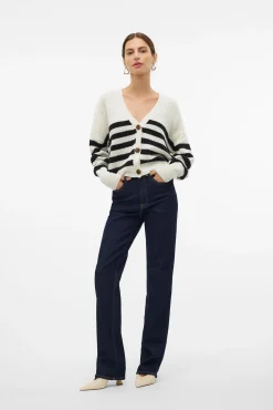 Vero Moda Camisolas-Cardigan de botões de manga comprida Branco