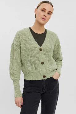 Vero Moda Camisolas-Cardigan de botões de manga comprida Verde