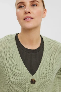 Vero Moda Camisolas-Cardigan de botões de manga comprida Verde