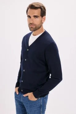 Jack & Jones Camisolas-Cardigan de corte regular Azul