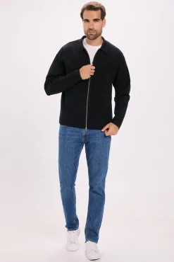 Jack & Jones Camisolas-Cardigan de fecho-éclair com malha Preto