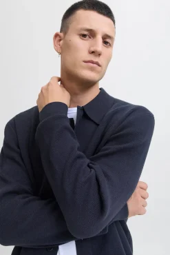 Jack & Jones Camisolas-Cardigan de gola polo Azul