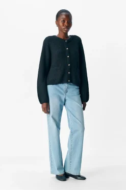 Object Camisolas-Cardigan de lã com gola redonda Preto