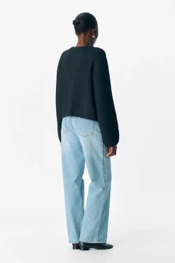 Object Camisolas-Cardigan de lã com gola redonda Preto