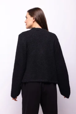 Object Camisolas-Cardigan de malha com laços Preto