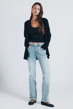 Springfield Camisolas-Cardigan leve aberto preto