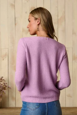 Polín Et Moi Camisolas-Cardigan lilás com botões Roxo