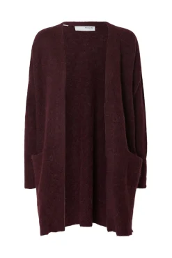 Selected Casacos|Camisolas-Cardigan longo de alpaca Roxo