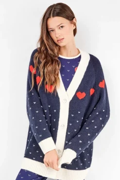 Gisela Roupões-Cardigan longo de malha branco