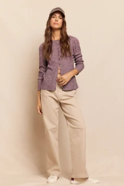 Slowlove Camisolas-Cardigan mesclado Roxo