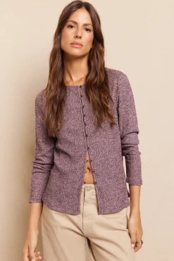Slowlove Camisolas-Cardigan mesclado Roxo