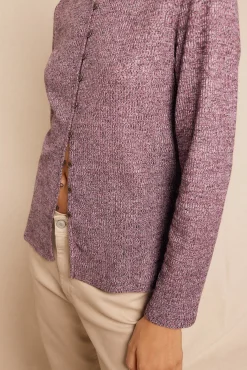 Slowlove Camisolas-Cardigan mesclado Roxo
