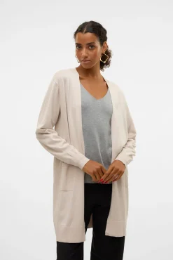 Vero Moda Camisolas-Cardigan midi aberto Tostado