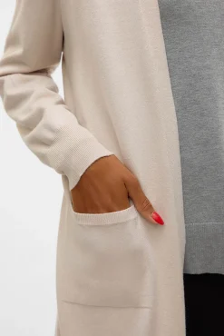 Vero Moda Camisolas-Cardigan midi aberto Tostado