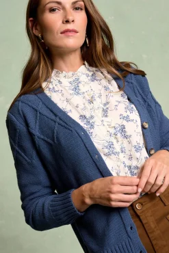 Polín Et Moi Camisolas-Cardigan riscas Bourget Azul