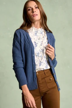 Polín Et Moi Camisolas-Cardigan riscas Bourget Azul