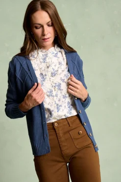 Polín Et Moi Camisolas-Cardigan riscas Bourget Azul