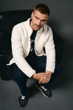 OOTO Camisolas-Cardigan tecido sherpa Ecru