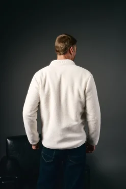 OOTO Camisolas-Cardigan tecido sherpa Ecru