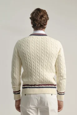 PuroEGO Camisolas-Cardigan universitário de algodão Tostado