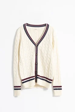 PuroEGO Camisolas-Cardigan universitário de algodão Tostado