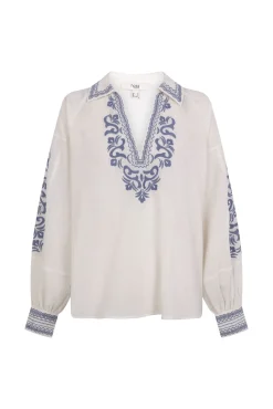 Hoss Intropia Blusas-Carla. Blusa bordada Ecru