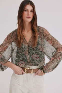 Hoss Intropia Blusas-Carolina. Blusa estampada Verde