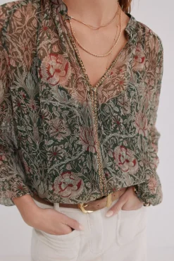 Hoss Intropia Blusas-Carolina. Blusa estampada Verde