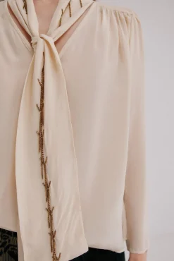 Hoss Intropia Blusas-Carrie. Blusa com laçada Ecru