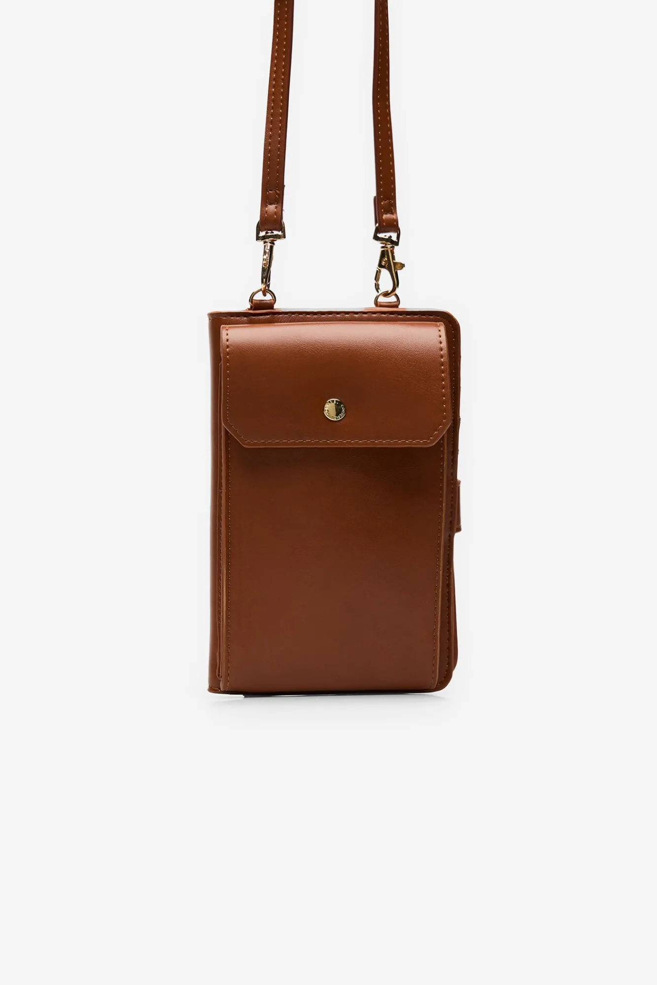 Cortefiel Malas-Carteira celular tipo carteira liso Castanho