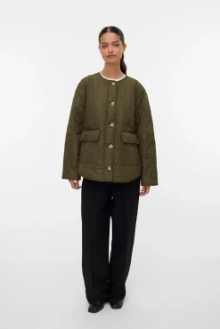 Vero Moda Sobretudos|Casacos-Casaco acolchoada Verde