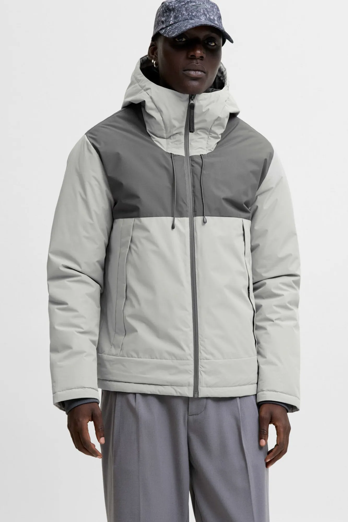 Jack & Jones Casacos-Casaco acolchoada bicolor cinzento