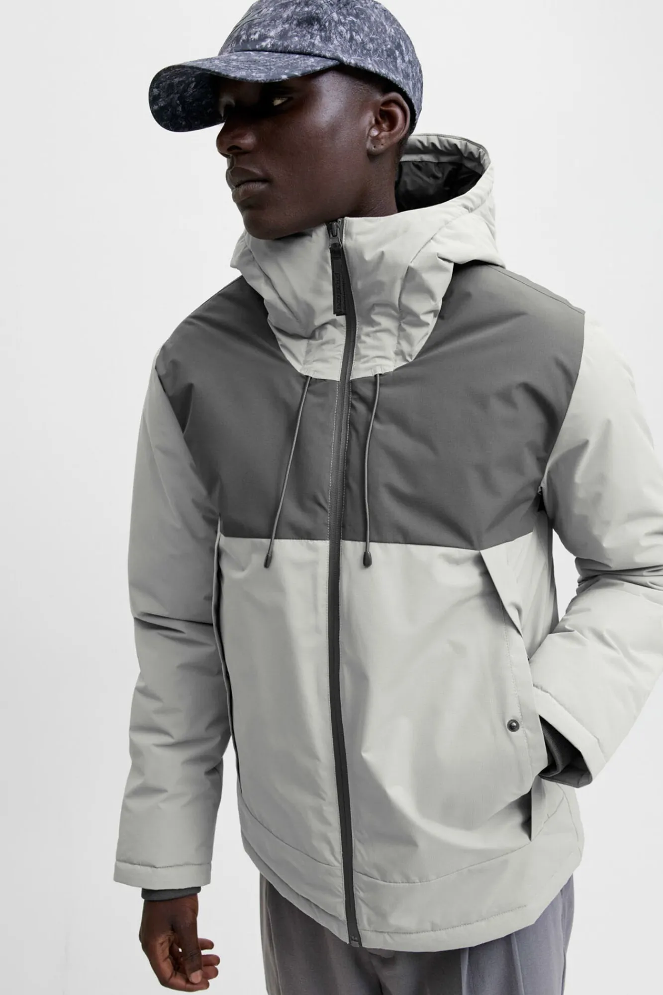 Jack & Jones Casacos-Casaco acolchoada bicolor cinzento