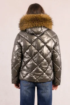 Molly Bracken Sobretudos|Casacos-Casaco acolchoada com capuz Castanho